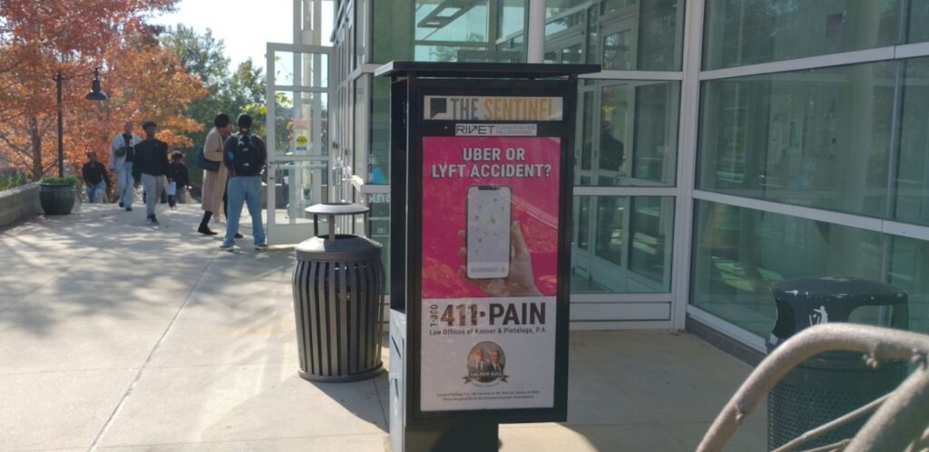 OOH Media 1 Static Newsstand - Recycle Bin Kiosk